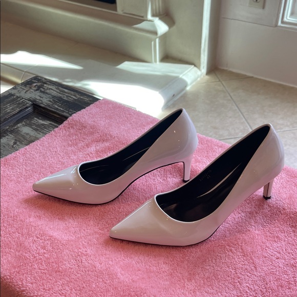 Rainbow White Patent Heels - Picture 9 of 12